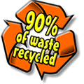 Recycling centre recycling waste with Tom